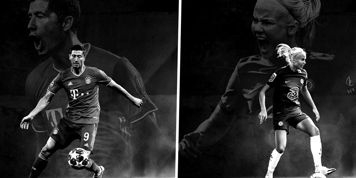 Rober Lewandowski and Pernille Harder win Annual Goal 50 Awards